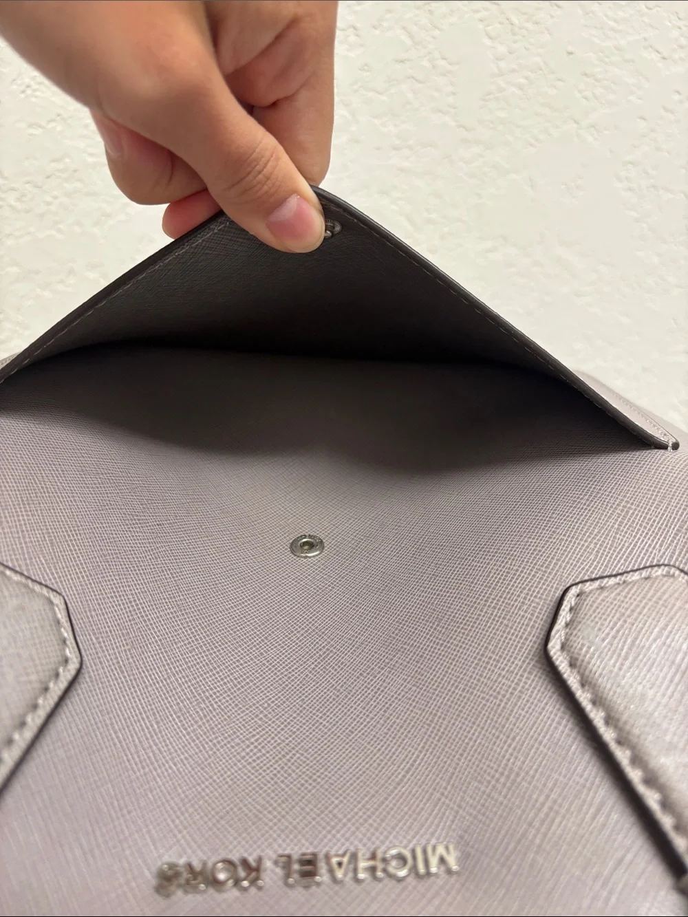 Michael Kors Grey Saffiano Leather Tote